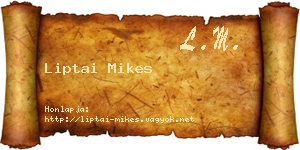 Liptai Mikes névjegykártya